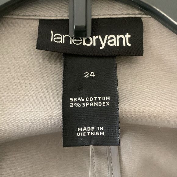 Lane Bryant Safari Style Light Gray Blazer Stretch Casual Wardrobe Basic - Picture 6 of 7